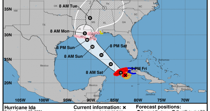 Tormenta tropical Ida se fortalece a huracán