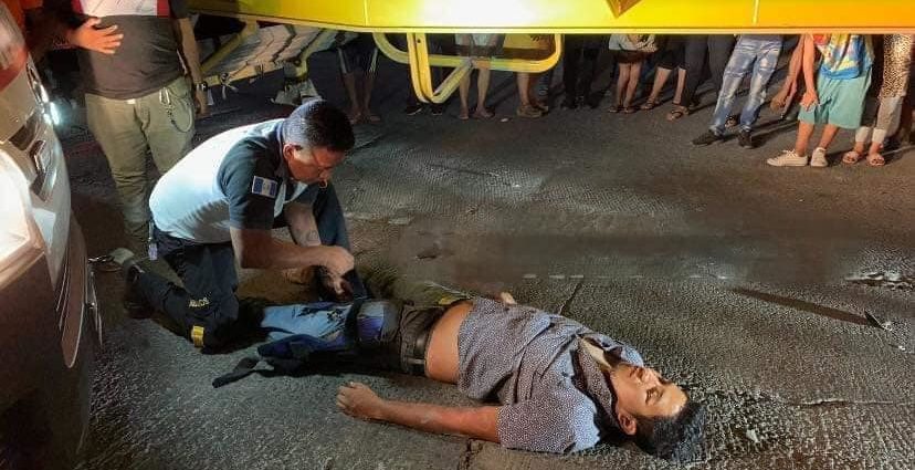 Hombre Sufre Fuerte Accidente en Chiquimulilla