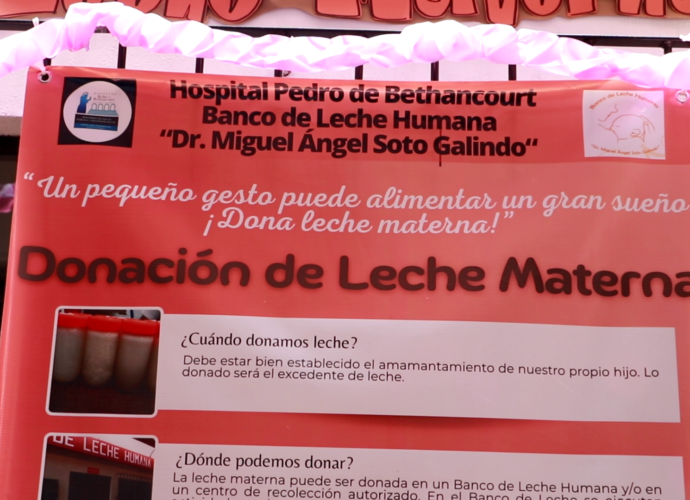 #Departamentales | Destacan labor humanitaria del banco de Leche del Hospital nacional Pedro de Bethancourt