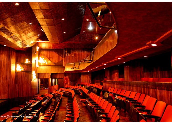 Teatro de Cámara Hugo Carrillo, escenario de la presentación del filme El señor Presidente