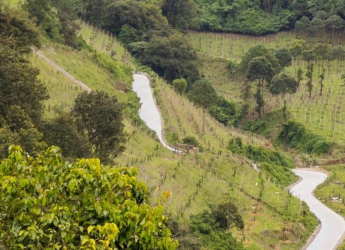 La aldea Contreras, en San José Pinula, realizó la inauguración de la rehabilitación del camino rural