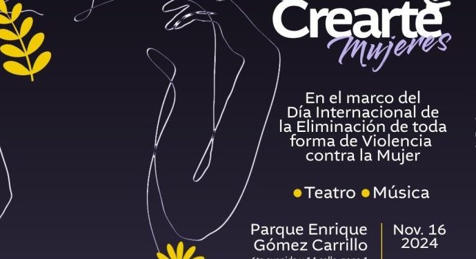 El MCD extiende una cordial invitación para que asistas al festival Crearte Mujeres, que se llevará a cabo el sábado 16 de noviembre