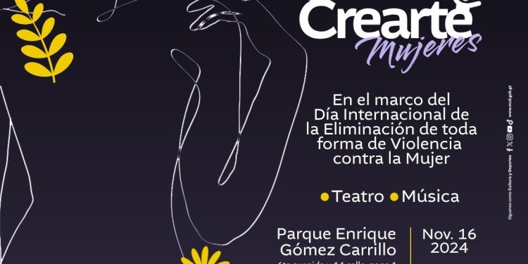 El MCD extiende una cordial invitación para que asistas al festival Crearte Mujeres, que se llevará a cabo el sábado 16 de noviembre