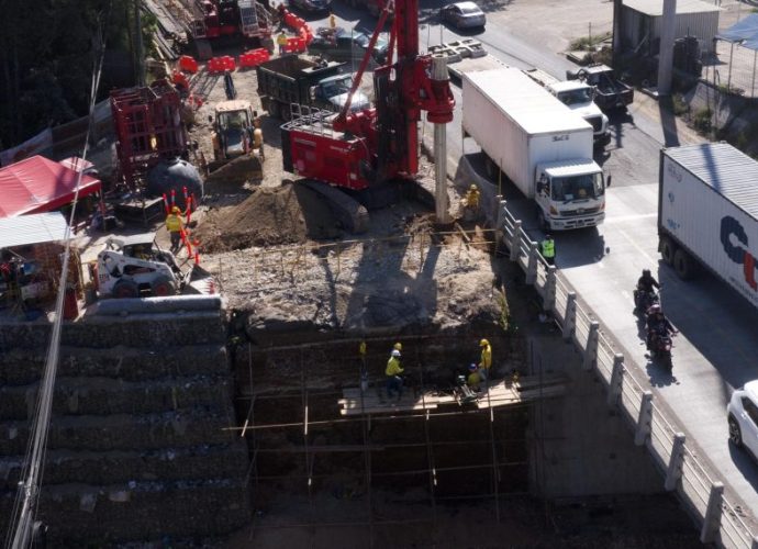 CIV avanza en la edificación de un puente de tres carriles situado en el kilómetro 17.5 de la CA-9 Sur en el área de Villa Nueva