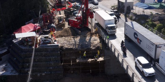 CIV avanza en la edificación de un puente de tres carriles situado en el kilómetro 17.5 de la CA-9 Sur en el Área de Villa Nueva