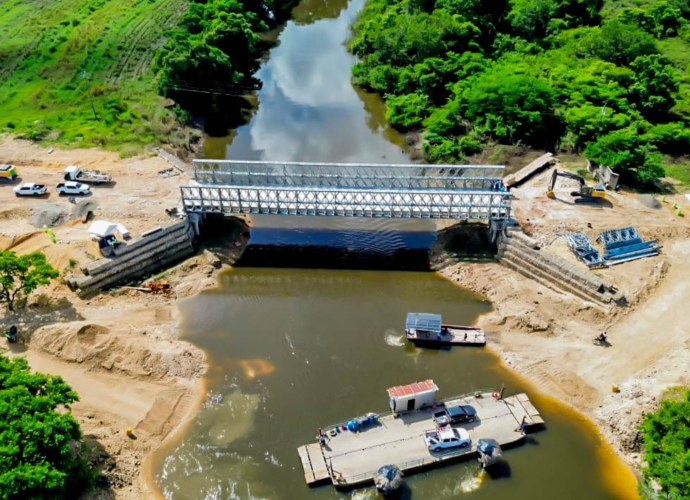 Caminos Finaliza Instalación de Puente Modular Vital en Petén; Conectará la Microrregión Mario Méndez